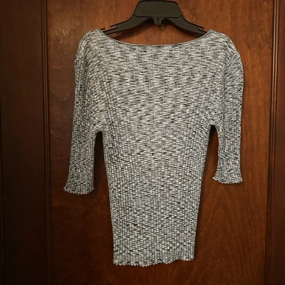VERONICA BEARD Lipa Rib Knit Pullover Sweetheart Top M - Picture 3 of 5